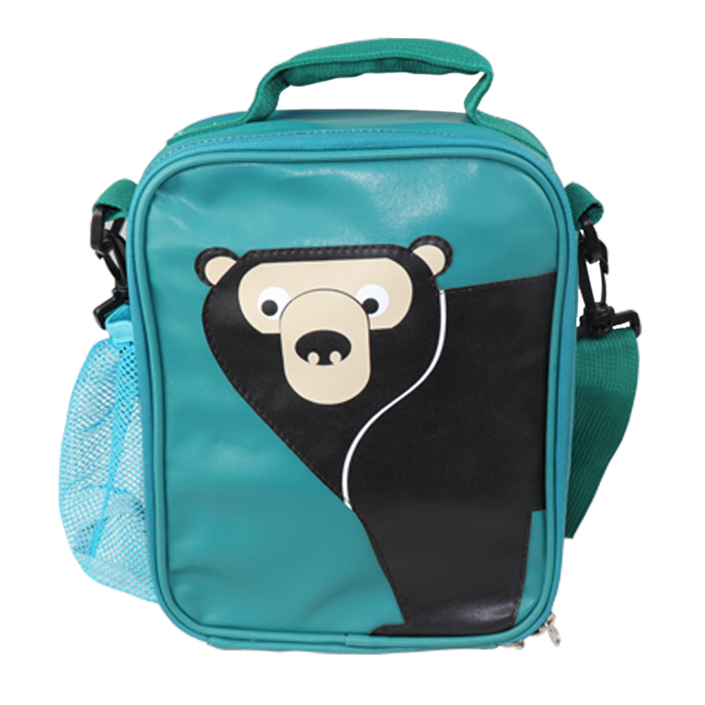 Stylishly Designed and Insulated Cartoon Kid Lunch Bag Green
