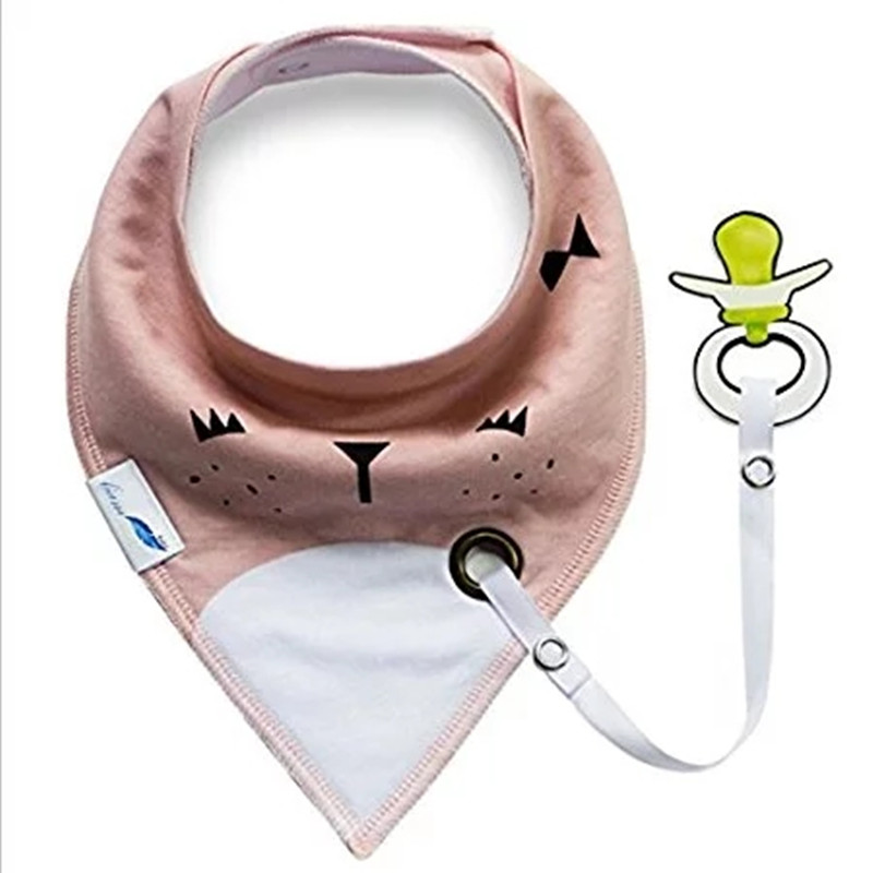 New design fashion baby bandana with pacifier