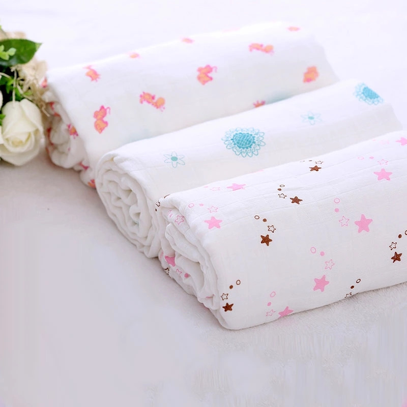 Infant organic 100% cotton comfortable pure cotton baby blanket