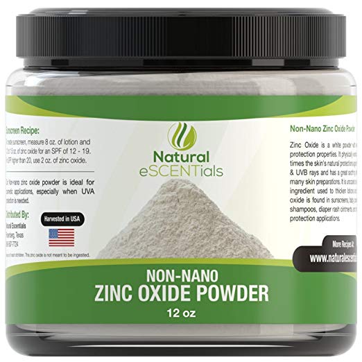 Natural Zinc Oxide Powder - Non Nano and Uncoated - Baby Safe, Cosmetic Grade Fine Powder