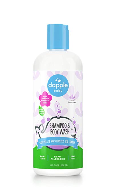 Angelcaremall Baby Shampoo & Body Wash, Lavender, 16.9 Fluid Ounce, Sulfate-Free Baby Shampoo, Plant-Based Baby Shampoo and Baby Body Wash, Sensitive Skin Body Wash